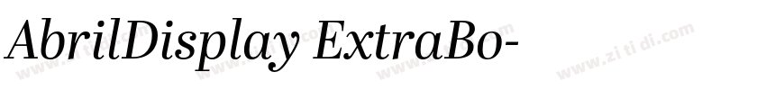 AbrilDisplay ExtraBo字体转换